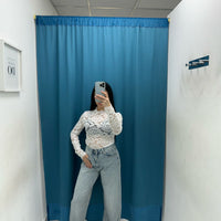 Jeans a palazzo con strass 1097