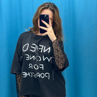 Maglia con manica in pizzo 7691