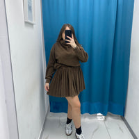 Coordinato maglia e gonna a costine 5689
