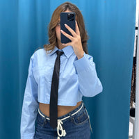 Camicia corta con cravatta 18014