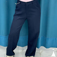 Pantalone wide leg blu 11938