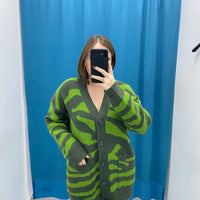 Cardigan zebrato