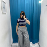 Pantalone wide leg con cintura 18065
