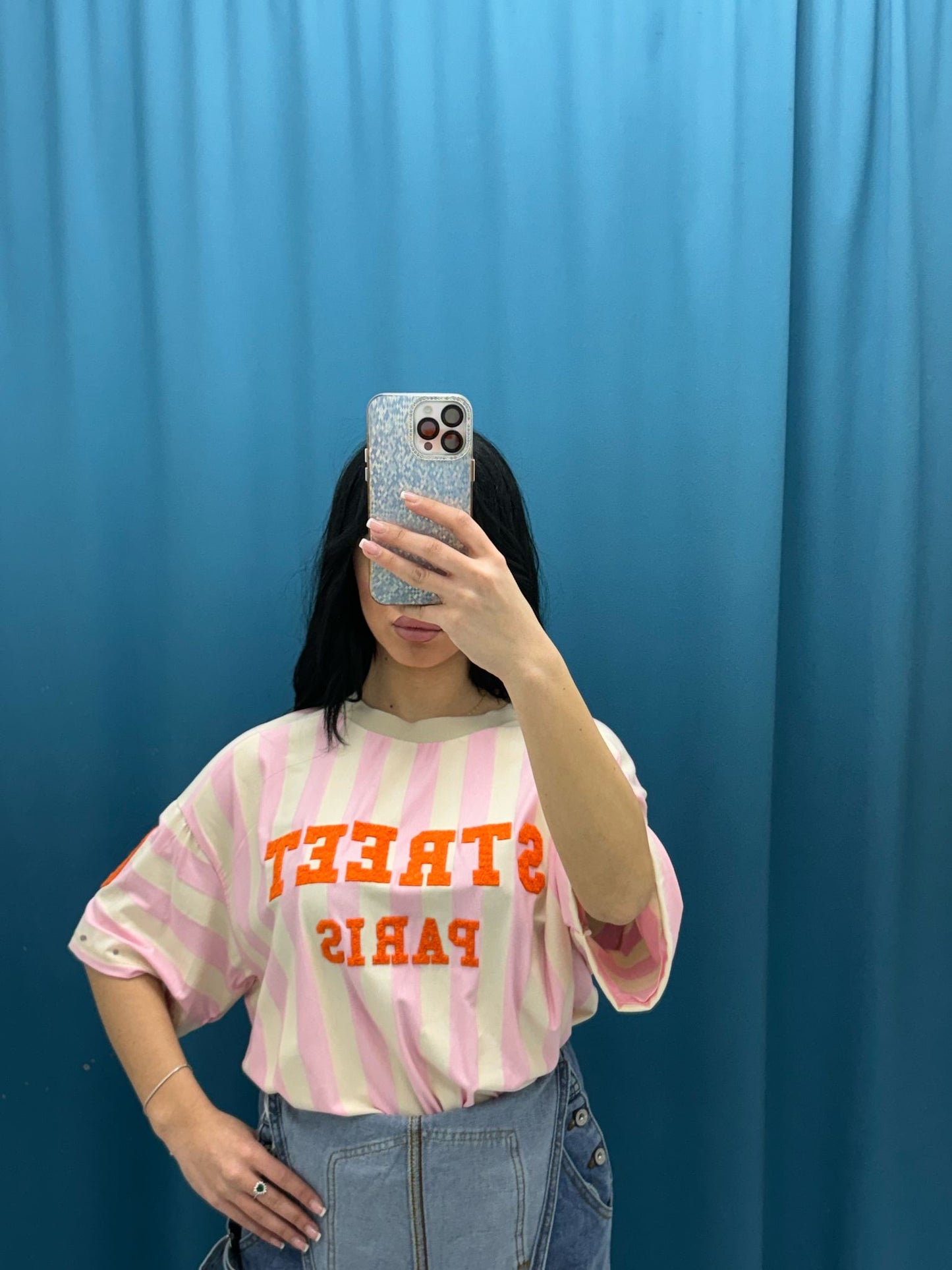 T-shirt a righe 16606
