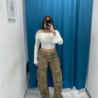 Jeans cargo shade beige 12020