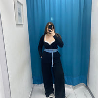 Pantalone di tuta con risvolto