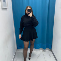 Gonna plissettata in lana 8040