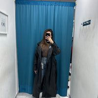 Trench in vernice nero 12548