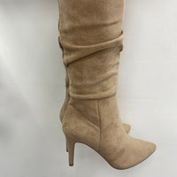 Stivali in camoscio beige