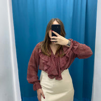 Camicia con rouches rossa 1882