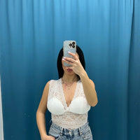 Top corto in pizzo 9638