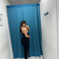 Vestito a giro a coste 5186