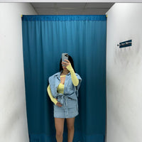 Coordinato gilet denim e gonna 030
