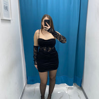 Vestito con manicotti in ricamo 6723