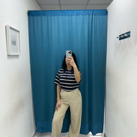 Pantalone wide leg beige 11938