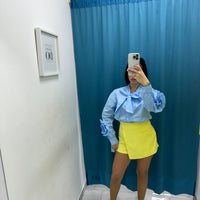 Gonna a pantaloncino giallo 246011