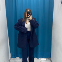 Giacca oversize blu 3773