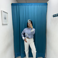 Camicia crop con brillantini 11342