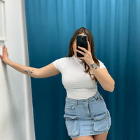 Gonna cargo denim