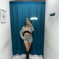 Shorts denim grigio 6380