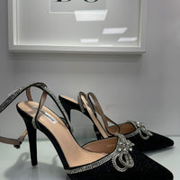 Décolleté con fiocco in strass