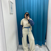 Pantalone di tuta con risvolto