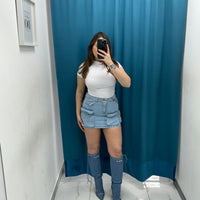 Gonna cargo denim