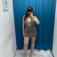 Mini dress con scollo 24960