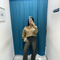 Giacca oversize beige Lumina 24091