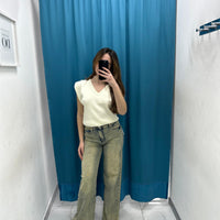 Jeans sabbiato wide leg 3158