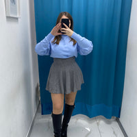 Gonna plissettata in lana 8040