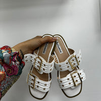 Ciabatte con fibbie bianche 2733