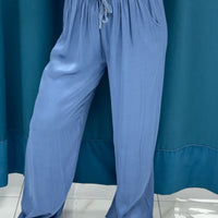 Pantalone palazzo satin 24205