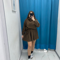 Coordinato maglia e gonna a costine 5689