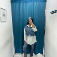 Camicia con gilet in denim 0648