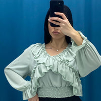 Blusa rouches 6015