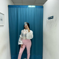 Pantalone slim fit rosa 8870