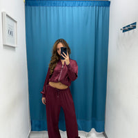 Felpa con zip satin 24015