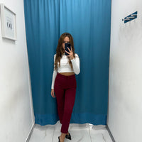 Pantalone slim fit bordeaux 8870
