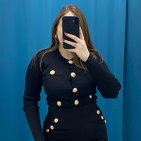 Maglia con bottoni oro 88037