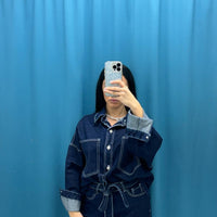 Coordinato camicia e gonna denim