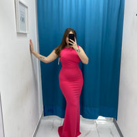 Vestito lungo con scollo 24439