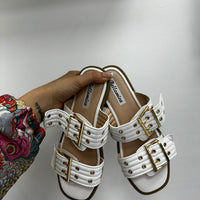 Ciabatte con fibbie bianche 2733