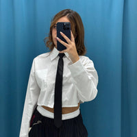 Camicia corta con cravatta 18014