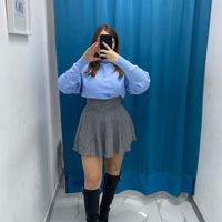 Gonna plissettata in lana 8040