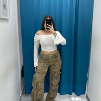 Jeans cargo shade beige 12020