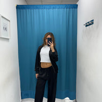 Felpa con zip satin 24015