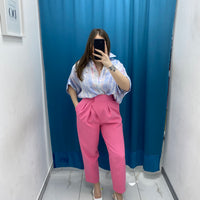 Pantalone slouchy 9104