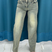 Jeans wide leg brillantini 21106