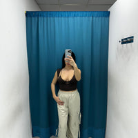 Pantalone cargo beige